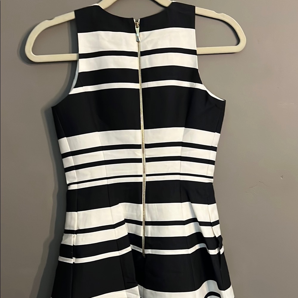 Kate Spade Cape Stripe Black and White A-Line Cocktail Dress - Picture 5 of 5